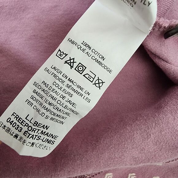 L.L.Bean Women Tee Large Reg Button Back Printed 100% Cotton Short Sleeve 505519 - Picture 9 of 11